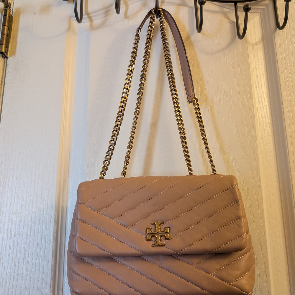 Tory Burch Quilted Tan Shoulder Bag
